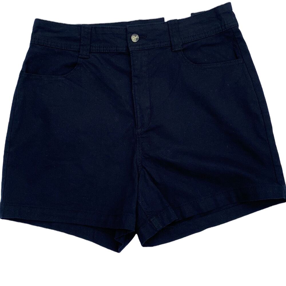 Style & Co Black Chino Shorts 10 Mid Rise Cotton Walking Short Casual Summer New